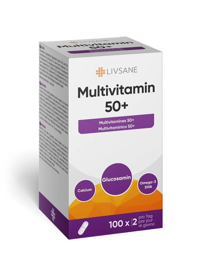 Livsane Multivitaminico 50+ capsule in vetro 100 pz.