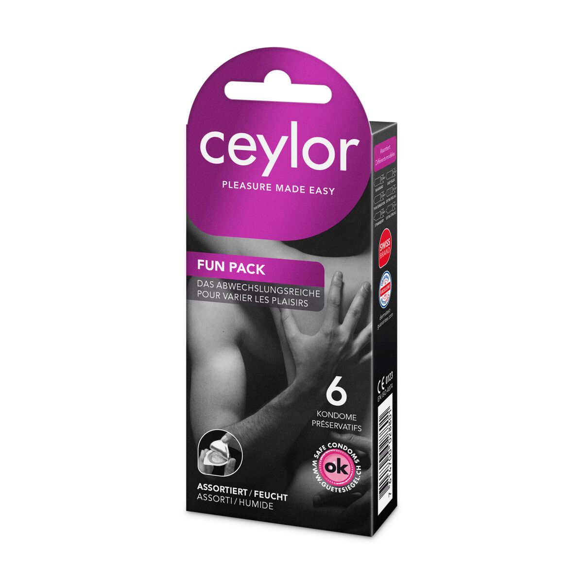 ceylor® Fun Pack Präservativ mit Reservoir 6 Stück