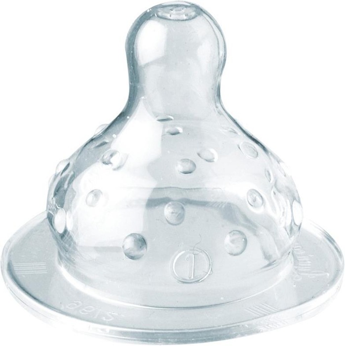 Tettarella Nuby in silicone a 3 fasi per biberon standard