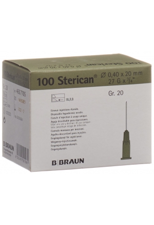Sterican Nadel 27G 0.40x20mm grau Luer 100Stück
