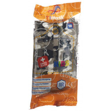 TImask maschera medica monouso tipo IIR KIDS colore mimetico 10 pezzi