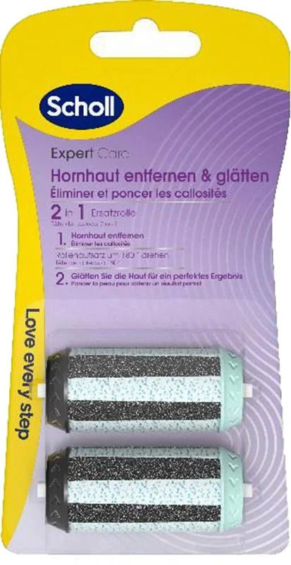 Scholl Expert Care 2-in-1 Pedi Rollers 2 pezzi