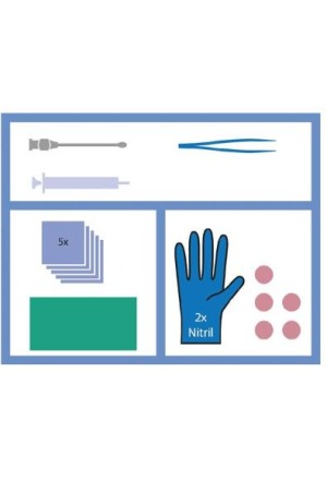 Set per la cura delle ferite MediSet con cannula a bottone 478422