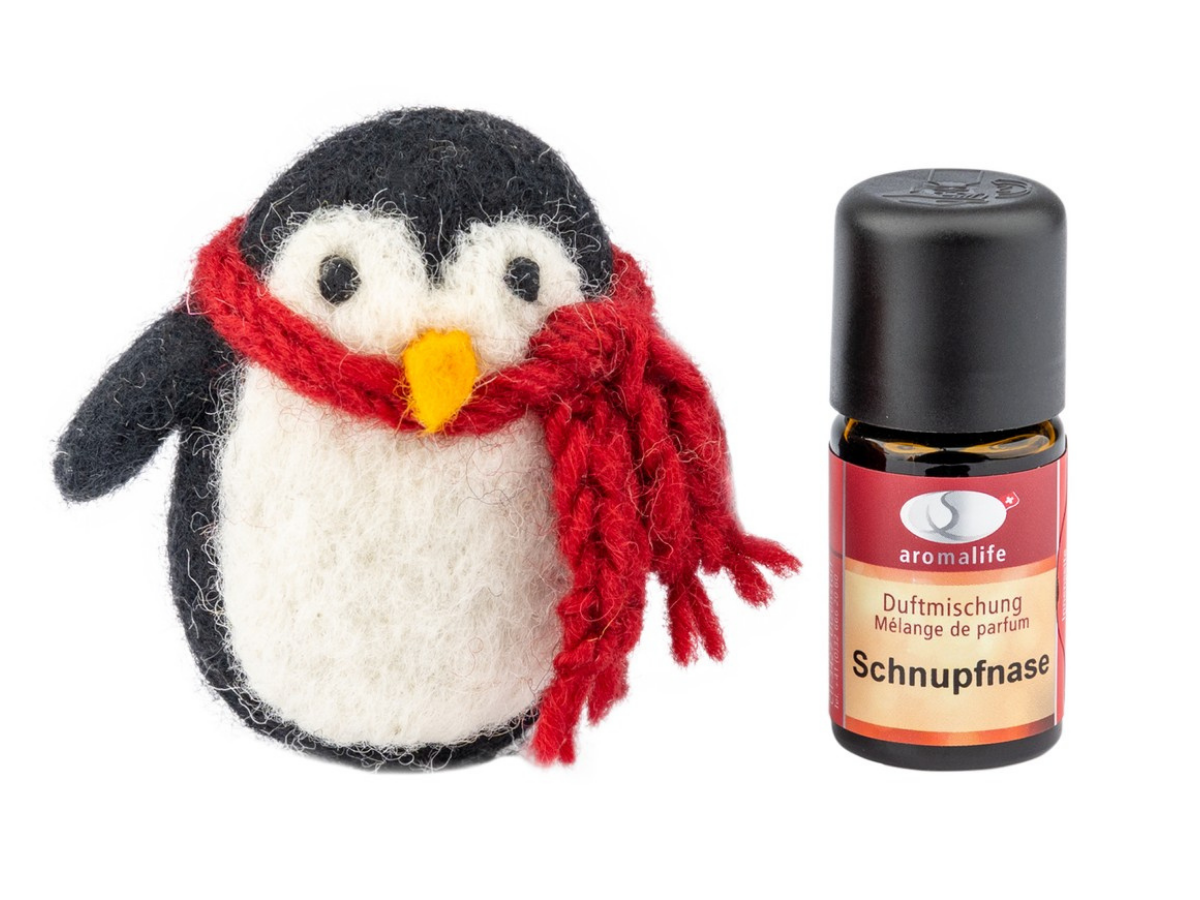 AROMALIFE Set regalo in feltro Pinguino Profumo Snuffle