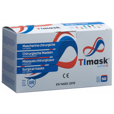 TImask maschera medica monouso tipo IIR a molla 50 pezzi