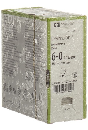 DERMALON 45cm blu 6-0 C-1 36 pezzi