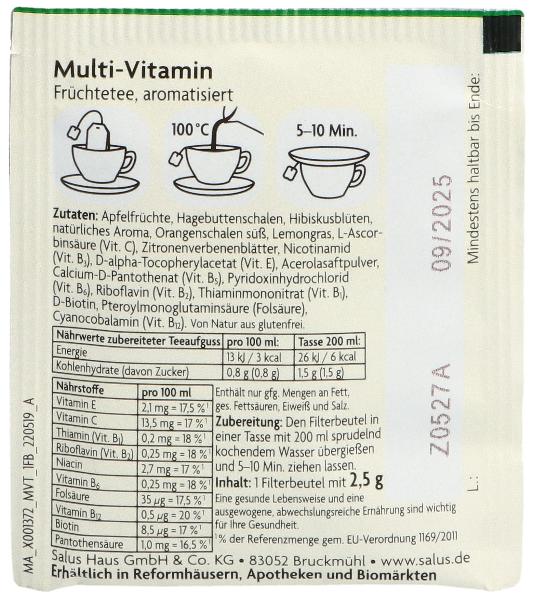 SALUS Tè multivitaminico alla frutta Btl 15 pezzi