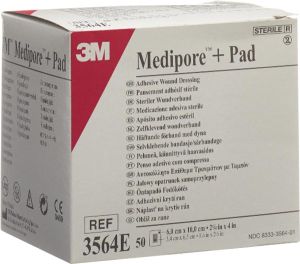 3M Medipore+Pad 6x10cm Wundkissen 3.4x6.5cm 50 Stück