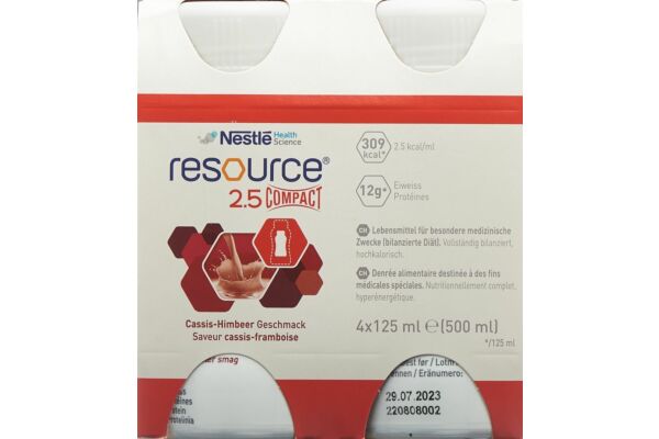 Resource 2.5 Compact Cassis-Raspberry 4 x 125ml