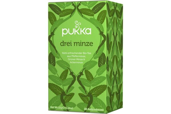 Pukka Trois Menthes Thé bio Btl 20 pezzi