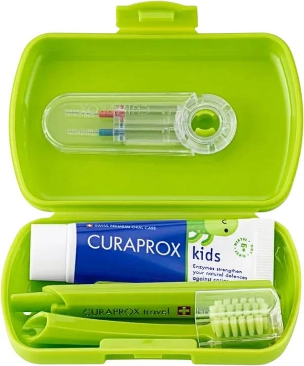 Curaprox kids Travel Set scatola verde