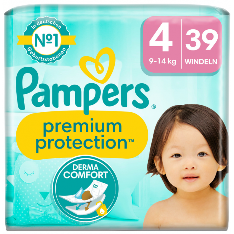 Pampers Premium Protection Gr4 9-14kg confezione economica 39 pezzi