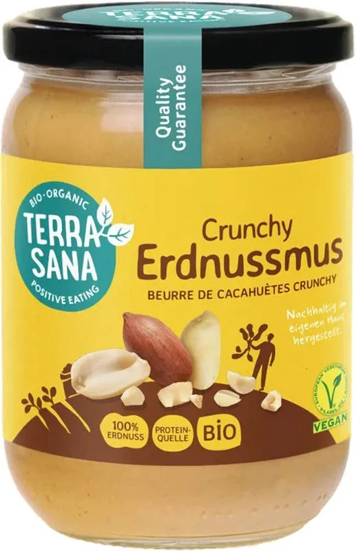 TERRASANA Burro di arachidi croccante biologico 500g