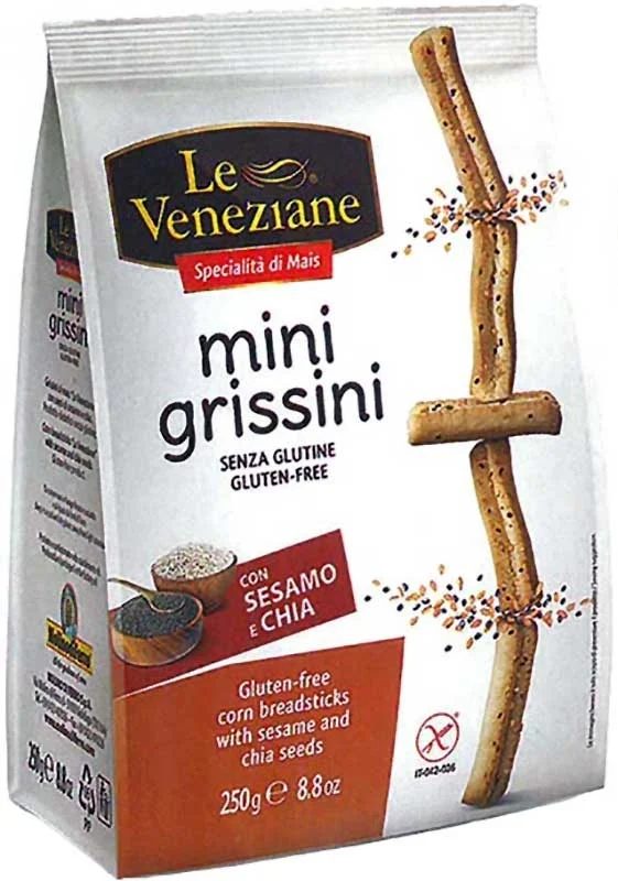 LE VENEZIANE Farina con semi di sesamo e chia, senza glutine, 250 g