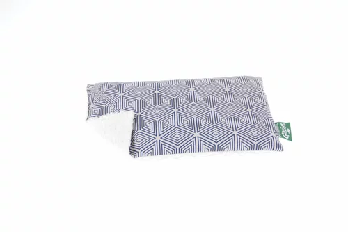 Cuscino Himmelgrün in pietra ciliegia 30x20cm a rombi blu