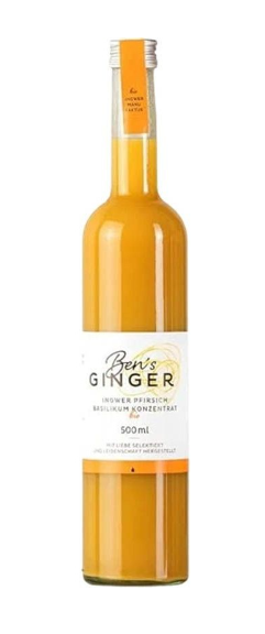 BEN'S GINGER Zenzero Pesca Concentrato Biologico 500ml
