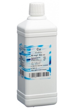 Oligopharm soluzione di rame 60 mg/l 500ml