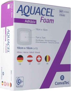 AQUACEL Schiuma adesiva 10x10cm 10 pezzi