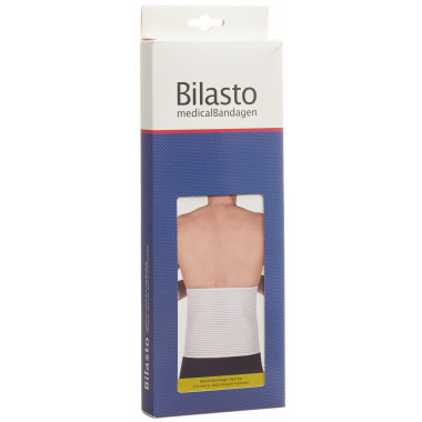 Supporto addominale Bilasto da uomo M bianco con micro velcro