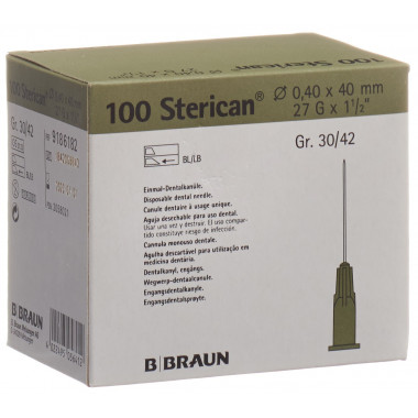Sterican Nadel Dent 27G 0.4x40mm grau 100 Stück