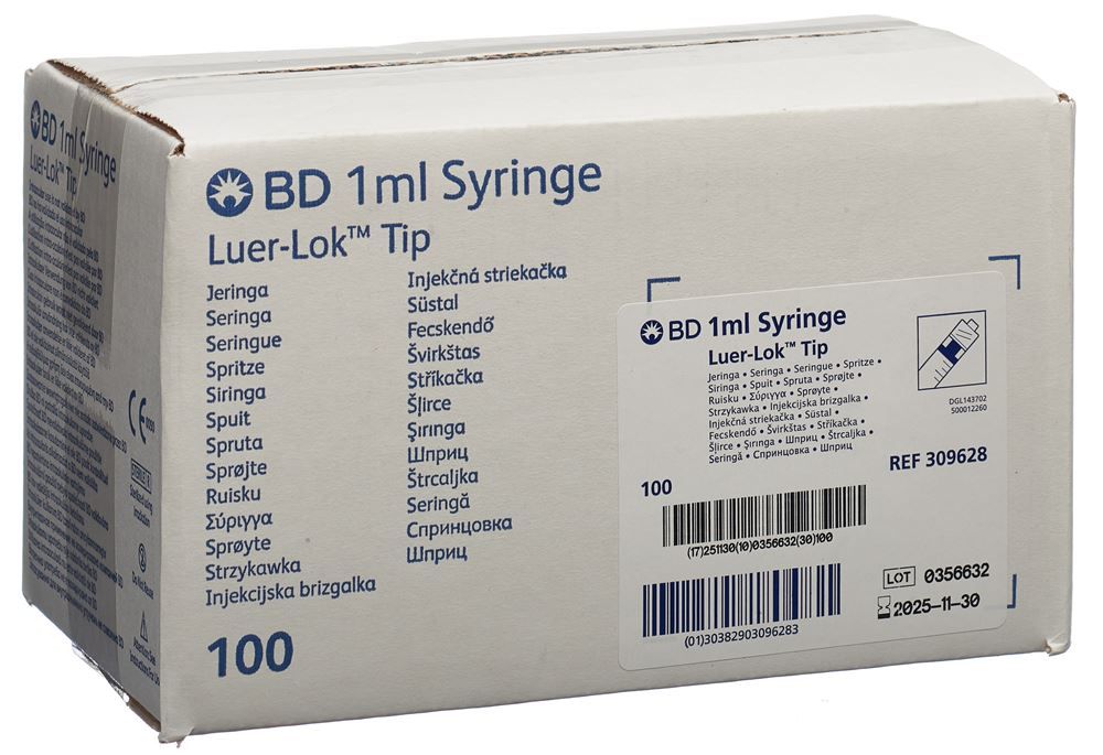 BD PLASTIPAK Siringa 1ml LL Centric 0,01ml 100 pezzi