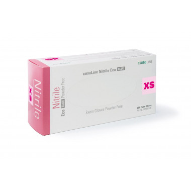 guanti da esplorazione cosaLine XS Nitrile Eco bianco senza polvere 200 pz.