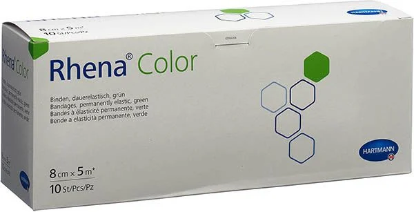 RHENA Benda elastica colorata 8cmx5m verde aperta 10 pezzi