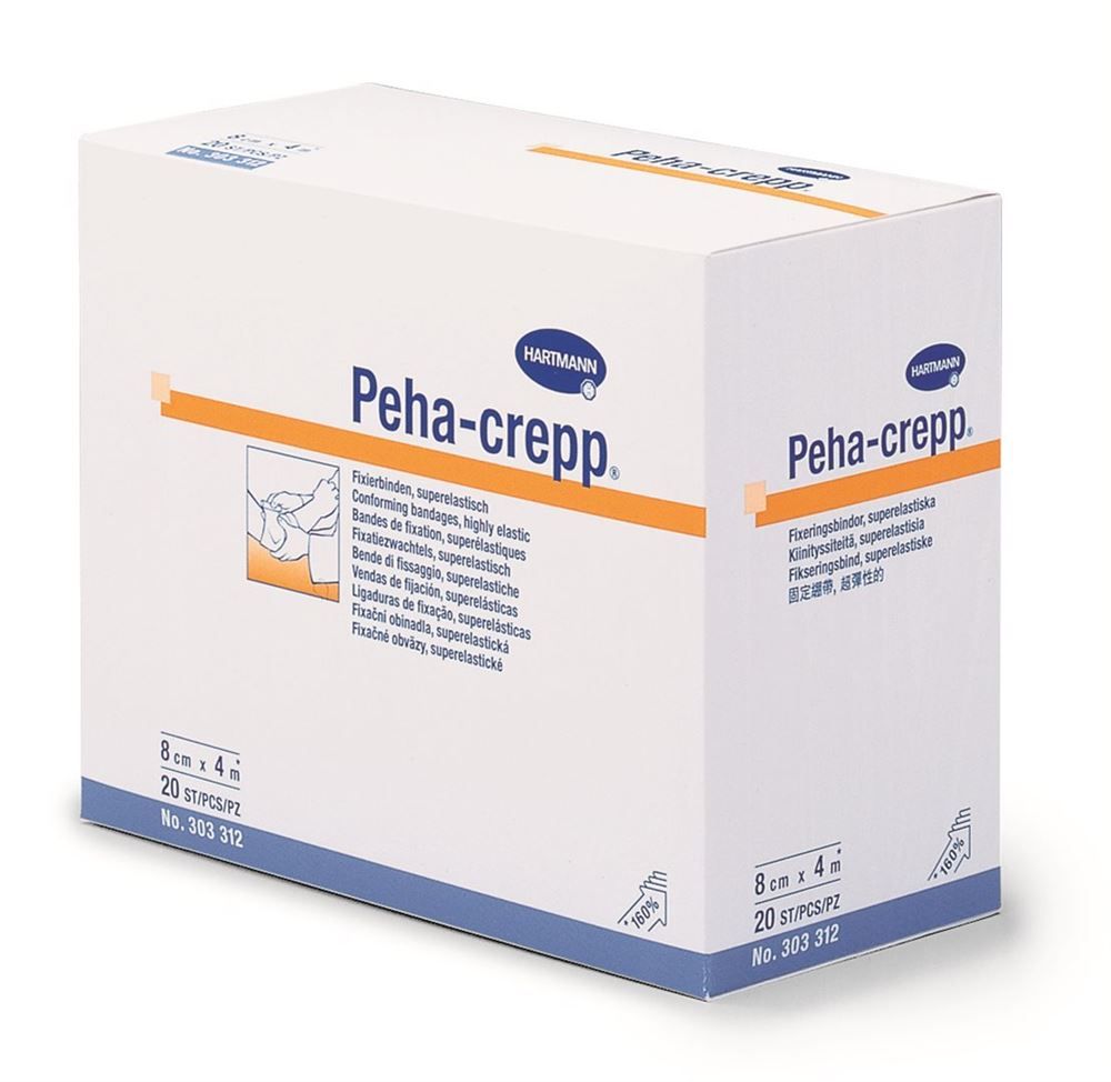 Peha CREPP benda in crêpe 4mx6cm bianco 20 pezzi