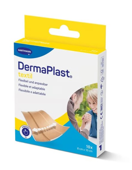 DermaPlast® medicazione rapida tessile 8x10cm beige 10 pezzi