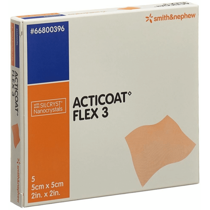 Acticoat Flex 3 Medicazione per ferite 5x5cm 5 pezzi