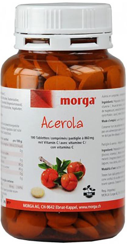 Morga Acerola Compresse 80 mg Vitamina C 180 pezzi