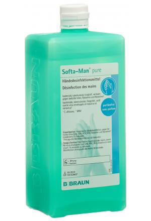 Softa-Man puro disinfettante per mani alcolico senza profumo 1000ml