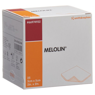 MELOLIN impacchi per ferite 5x5cm sterili 25 confezioni