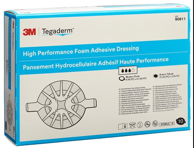 3M TEGADERM FOAM HP schiuma compressa 6x7,6cm adesivo 10 pezzi