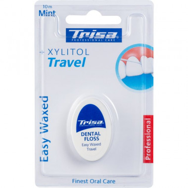 Trisa Easy Waxed Travel 10m menta Xilitolo